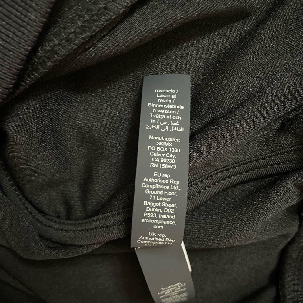 NikeSkims Matte Tricot Oversized Track Jacket Full Zip, Obsidian Black Size S - Picture 11 of 16
